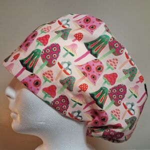 Colorful Mushroom EURO Style Surgical Scrub Cap